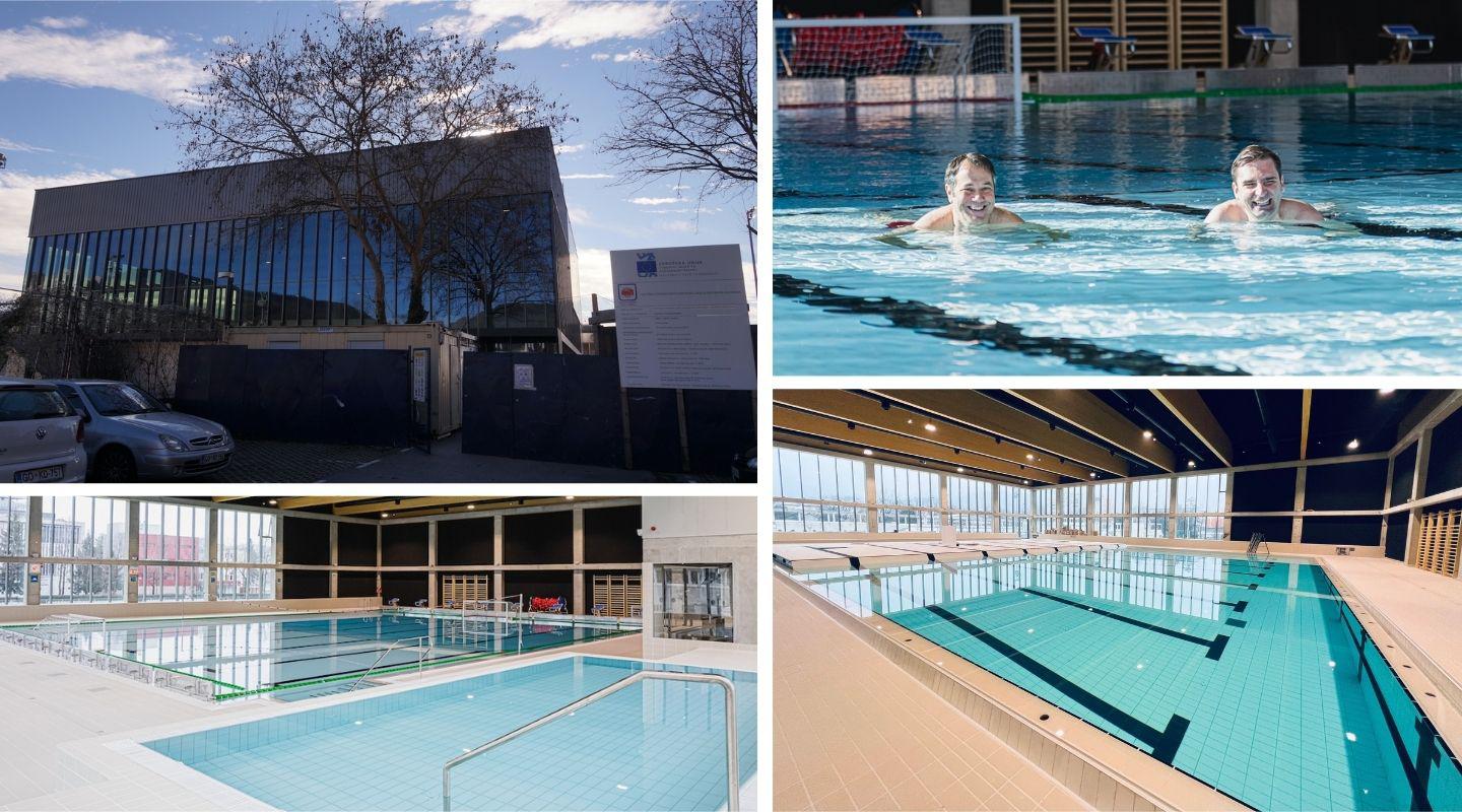 Copertina per La nuova piscina di Nova Gorica, il primo tuffo di Miklavič e Arčon